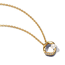 Elegantný pozlátený náhrdelník Shine 363303C01