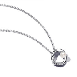 Elegantný strieborný náhrdelník s kultivovanou perlou 393303C01