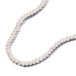 Luxusní pozlacený náhrdelník s pravými perlami Shine Essence 363297C01-45