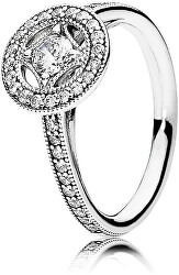Luxusní třpytivý prsten ze stříbra 191006CZ