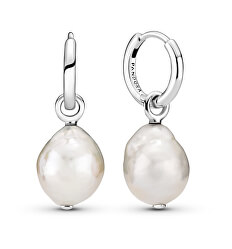 Nežné strieborné náušnice s pravými barokovými perlami 2v1 299426C01