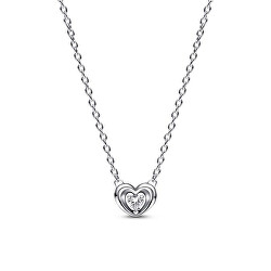 Něžný náhrdelník ze stříbra Srdce 392494C01-45