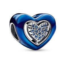 Něžný třpytivý korálek Modré srdce 792750C01