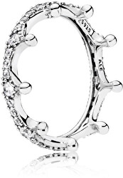 Splendido anello in argento Corona incantata 197087CZ