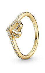 Romantický pozlátený prsteň s diadémom Shine 169302C01