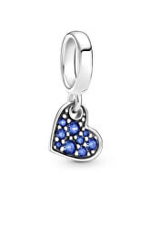 Romantický stříbrný přívěsek Modré srdce Colours 799404C01