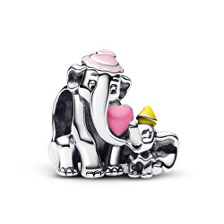 Stříbrný korálek Dumbo s maminkou Disney 793751C01