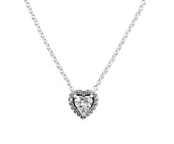 Stříbrný náhrdelník s třpytivým srdíčkem 398425C01-45