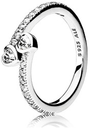 Stříbrný třpytivý prsten 191023CZ