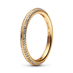 Ein glitzernder vergoldeter Ring Shine Me 169679C01