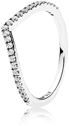 Csillogó ezüst gyűrű 196316CZ