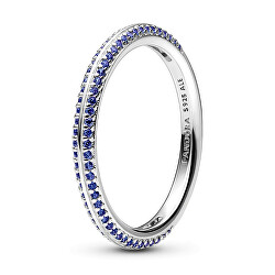 Třpytivý stříbrný prsten s kubickými zirkony Me 199679C03