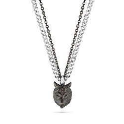 Designový ocelový náhrdelník Vlk Savage Animalia PEAGN2119901