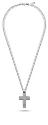 Dvojitý ocelový náhrdelník s křížkem Hinged PEAGN2211601