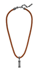 Elegantní kožený náhrdelník pro muže Barrell PEAGN0035002