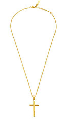 Colier minimalist placat cu aur Cruce WRANGELL II PEAGN0010902