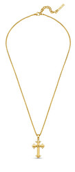 Pánský pozlacený náhrdelník s křížkem Spirit PEAGN0036402