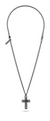 Stylový ocelový náhrdelník s křížkem Crossed Out PEAGN2211302