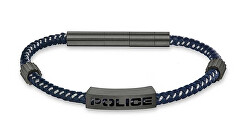 Stílusos férfi kék bőr karkötő Assault PEAGB0034901