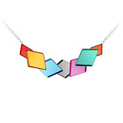 Farebný oceľový náhrdelník fragmentom 7374 70