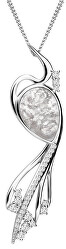 Elegantní náhrdelník Ines Matrix bílý 6109 11 (řetízek, přívěsek)