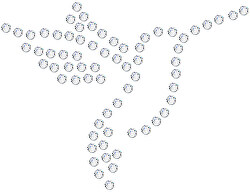 Pasăre colibri de cristal pentru călcat pe textile Preciosa 2022 00