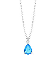 Nádherný náhrdelník s modrým krištáľom Azure Candy 5402 67