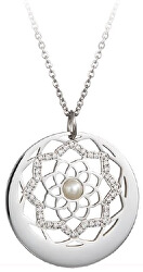 Halskette mit Kristallen und einer PerleFlower of Love 7286 01