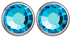 Náušnice Carlyn s krystalem Bermuda Blue 7235 46