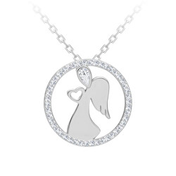 Nežný strieborný náhrdelník Angelic Love 5295 00