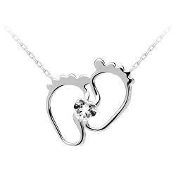 Nežný strieborný náhrdelník New Love s kubickou zirkóniou Preciosa 5191 00