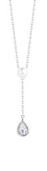 Něžný stříbrný náhrdelník s pravou perlou Pure Pearl 5336 00