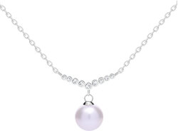 Něžný stříbrný náhrdelník s pravou perlou Samoa 5308 00