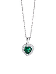 Něžný stříbrný náhrdelník se srdíčkem Velvet Heart 5370 66