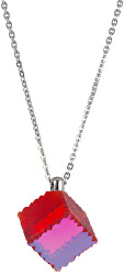 Oceľový náhrdelník s červeným kryštálom Jaclyn 7262 57