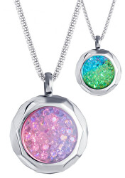 Ocelový náhrdelník s krystaly Duo Colour 7313 70
