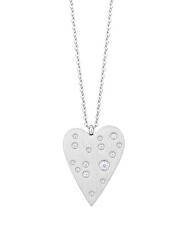 Stahlhalskette mit kubischen Zirkonia Heart Beat Glamour 7478 00