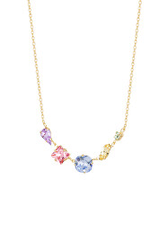 Pozlátený náhrdelník s farebnými kamienkami českého krištáľu Bonbon Candy 2490Y70