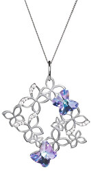 Romantický náhrdelník Butterfly Harmony 6057 43 (řetízek, přívěsek)