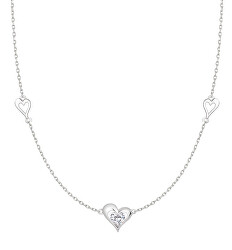 Romantický strieborný náhrdelník Clarity s kubickou zirkóniou Preciosa 5386 00
