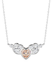 Romantický stříbrný náhrdelník s kubickou zirkonií Preciosa All I Love 5273 61