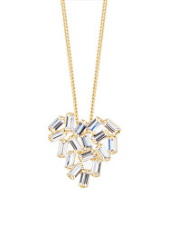 Slušivý pozlacený náhrdelník s broušenými křišťály Sugarheart Candy 2460Y00