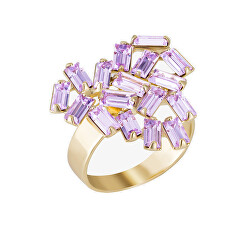 Schicke vergoldeter Ring mit geschliffenen Kristallen Sugarheart Candy 2462Y56
