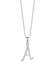 Strieborný náhrdelník písmeno "A" 5380 00A (retiazka, prívesok)