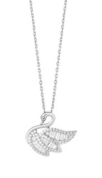 Silberne Halskette Schwan mit kubischen Zirkonia Sparkling Swan Glamour 5416 00