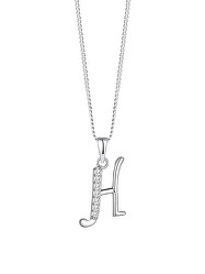 Strieborný náhrdelník písmeno "H" 5380 00H (retiazka, prívesok)
