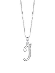 Stříbrný náhrdelník písmeno "J" 5380 00J  (řetízek, přívěsek)