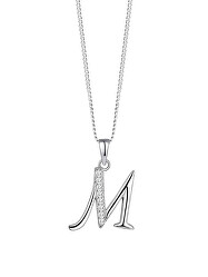 Stříbrný náhrdelník písmeno "M" 5380 00M  (řetízek, přívěsek)
