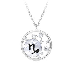 Stříbrný náhrdelník s českým křišťálem Kozoroh Sparkling Zodiac 6150 81 (řetízek, přívěsek)