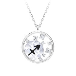 Stříbrný náhrdelník s českým křišťálem Střelec Sparkling Zodiac 6150 92 (řetízek, přívěsek)